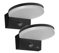 Maclean MCE344 B - Lámpara LED exterior con sensor PIR 15W IP65 1560 lm (2 uds)