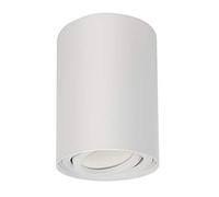 Maclean MCE422 W Foco de Techo Orientable con Casquillo GU10 para Lámparas LED y Halógenas Hasta 40W Aluminio IP20 (Blanco, 1x Unidad - Redondo)