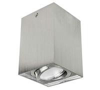 Maclean MCE426 C/M Foco de Techo Orientable con Casquillo GU10 para Lámparas LED y Halógenas Hasta 40W Aluminio IP20 (Cromado Mate, 1x Unidad - Cuadrado)