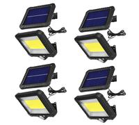 Maclean MCE438 Proyector LED solar 5W 400lm 6000K Sensor movimiento x4