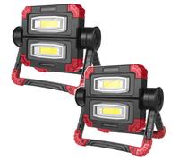 Maclean MCE439 Lámpara de trabajo LED COB 300 lm - Pack 2 unidades, 4xAA, IP44