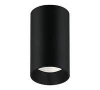 Maclean MCE458 Deckenaufbauleuchte mit GU10 Fassung für LED & Halogen Leuchtmittel bis 35W 55x100mm Aufputz Aufbauleuchten Aluminium Rund (1 Stück ohne Leuchtmittel, Schwarz)