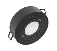 Maclean MCE462 B Luminaria Empotrable GU10 Marco de Foco Empotrable Plafón Empotrable máx 35W IP20 (1x Luminaria redonda - sin bombilla, Negro)