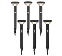 Maclean MCE465 B Lámpara solar LED sensor 3 modos 6 piezas 220 lm IP44