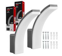 Maclean MCE511 GR Pack 2 Lámparas LED 20W IP65 2750 lm 4000K Gris