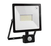 Maclean MCE650 NW PIR Reflector LED con Sensor de Movimiento PIR 50W 4000 Lúmenes Iluminación Exterior Focos Proyectores Delgados IP44 (50W, Blanco neutro)