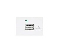 Maclean MCE728W - Cargador de Enchufe USB Con 2 Puertos de Hasta 2,1 A, Caja de Pared Modular de Carga Rápida, Montaje Empotrado (Blanco)