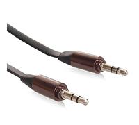 Maclean MCTV-695 B - Cable de Audio estéreo (Conector Macho de 3,5 mm a Conector Macho de 3,5 mm) Longitud 1 o 2 Metros (Negro, 2 Metros)