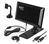 Maclean MCTV-948 Antena Interior ActivaDVB-T2 HEVC Antena con Amplificador Soporte de Ventosa USB 5V