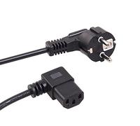 Maclean MCTV - Cable de alimentación CPU Disponible en Tres tamaños: 1,5m, 3m, 5m Conector acodado CEE7/7 Schuko/C13 (3m)