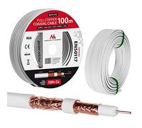 Maclean Cable coaxial de antena MCTV RG6 Cobre puro 100% CU 100 m