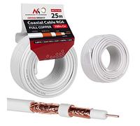 Maclean MCTV Cable de Antena coaxial RG6 Cobre Puro 100% CU Cable de Antena de TV satelital coaxial (25m)