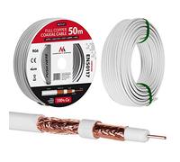 Maclean MCTV Cable de Antena coaxial RG6 Cobre Puro 100% CU Cable de Antena de TV satelital coaxial (50m)