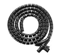 Maclean Organizer kabli, elastyczna maskownica (20 x 1000 mm) | Para cables USB, HDMI y de audio, color negro universal, aplicador incluido