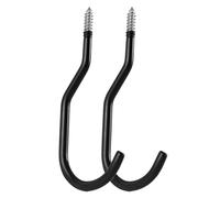 Maclean Pack de 2 Ganchos de Techo Soporte para Bicicletas, Escaleras, Neumáticos o Mangueras | Carga hasta 10 kg/Gancho | Acero Recubrimiento de Caucho | Soporte Estable para Garaje, Sótano y Taller