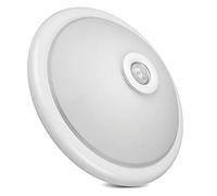 Maclean Plafón con sensor de movimiento y crepúsculo Luz interior Lámpara PIR con iluminación máx.40W IP20 360 ° E27