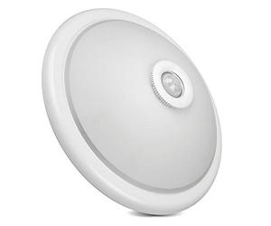 Maclean Plafón con sensor de movimiento y crepúsculo Luz interior Lámpara PIR con iluminación máx.40W IP20 360 ° E27