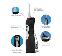 Maclean PR-770 Irrigador bucal eléctrico, ducha de viaje para el cuidado dental, 2 boquillas (inalámbrico)