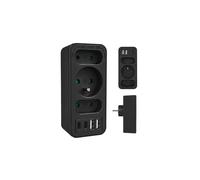 Maclean Regleta 3 enchufes + 4 USB MCE248 F/B