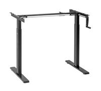 Maclean Sit-Stand Desk Frame | Escritorio de Oficina de Altura Ajustable Manualmente máx. 118cm | Escritorio Ergonómico Cargable hasta 60kg | MC-790NB