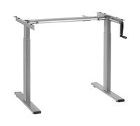 Maclean Sit-Stand Desk Frame | Escritorio de Oficina de Altura Ajustable Manualmente máx. 118cm | Escritorio Ergonómico Cargable hasta 60kg | MC-790NG