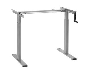 Maclean Sit-Stand Desk Frame | Escritorio de Oficina de Altura Ajustable Manualmente máx. 118cm | Escritorio Ergonómico Cargable hasta 60kg | MC-790NG