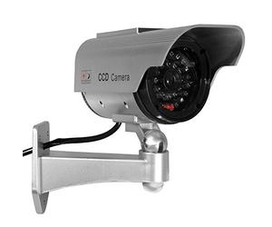 Maclean SOL1200 - Cámara de vigilancia simulada con LED Intermitente (con módulo Solar)