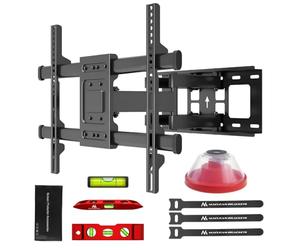 Maclean Soporte de Pared para TV 32-85" máx. 60 kg | Inclinable, Giratorio | Distancia 65-390 mm | VESA 200x100 a 600x400 mm | Compatibilidad OLED, QLED, LED, LCD | Acc de Montaje y Nivel de Burbuja