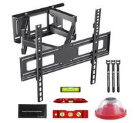 Maclean Soporte de Pared para TV de 32-75" máx. 50 kg | Inclinable, Giratorio, Distancia 80-380 mm | VESA 75x75 a 400x400 mm | Compatiblidad OLED, QLED, LED, LCD | Acc de Montaje y Nivel de Burbuja
