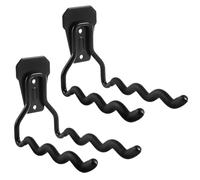 Maclean Soporte de Pared | Soporte Universal para Bicicletas, Escaleras, Mangueras de Jardín, Herramientas | Ganchos de Acero para Sótano Taller Garaje | Capacidad de Carga 30 kg | Superficie de Goma