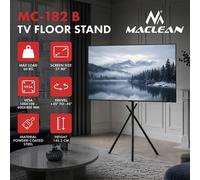 Maclean MC-182 B soporte suelo TV 37-80'' VESA 600x400 60kg negro