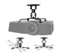 Maclean Soporte de Techo para proyector, Capacidad de Carga de 13,5kg (Negro)