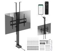 Maclean Soporte de TV motorizado MC-125 para Techo y Piso 43-88 Pulgadas 60 kg VESA 600x400 Control Remoto por Voz Alexa Google Home App Tuya Sistema anticolisión diseño Elegante Acero Negro