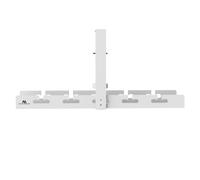 Maclean Soporte para cables debajo de mesa, 40 cm, fijación sin herramientas, Blanco, hasta 5 kg