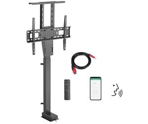 Maclean Soporte para TV de 37 a 80" Altura Ajustable Eléctricamente para Instalación Elevadora | Control Remoto y App, Compatible TUYA, hasta 60 kg máx. VESA 600x400 (Soporte TV + Cable HDMI 2.0 1,8m)