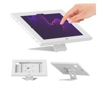 Maclean Soporte publicitario para Tablet, Bloqueo y Cierre con Llave (Blanco, 12.4-13'')