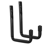 Maclean Juego de 2 Soportes de Pared | para Neumáticos, Ruedas, Escaleras y Bicicletas | Construcción de Acero con Revestimiento de Caucho | Carga hasta 22 kg | Almacenamiento Ahorrao de Espacio