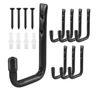 Maclean Soportes de Pared | para Neumáticos, Ruedas, Escaleras, Bici | Construcción de Acero Revestimiento de Caucho | Máx. 22 kg | Ahorrao de Espacio (Paquete de 8 - Altura 12,5 cm, Longitud 8 cm)