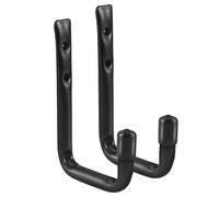 Maclean Juego de 2 Soportes de Pared | para Neumáticos, Ruedas, Escaleras y Bicicletas | Construcción de Acero con Revestimiento de Caucho | Carga hasta 22 kg | Almacenamiento Ahorrao de Espacio