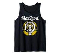 MacLeod Clan Escocesa Nombre Escudo de Armas Tartan Camiseta sin Mangas