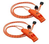 MACLY 2 Piezas Silbato de Perro, Silbato de ultrasonidos, silbatos para Perros Profesionales Ajustables para Entrenamiento de Perros y Control de Descortezos, con Paso Ajustable con Correa (Naranja)