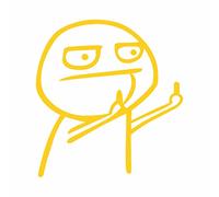 MACMRD Pegatinas De Coche 13 * 13Cm Divertido Dedo Medio Vinilo Reflectante Coche Pegatina Motocicleta Calcomanía Estilo