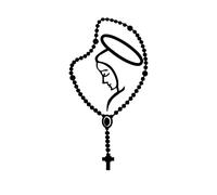MACMRD Pegatinas De Coche 14 * 8 Cm Virgen María Vinilo Católico Portátil Coche Parachoques Pegatinas Calcomanías