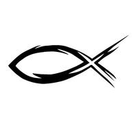 MACMRD Pegatinas De Coche 20,3 * 8,9 Cm Jesús Pez Vinilo Calcomanía Coche Estilo Ventana Decoración Creativa Coche Pegatinas