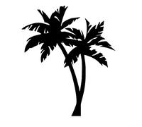 MACMRD Pegatinas De Coche 20Cm * 15Cm Pegatinas De Coche Palmera Vinilo Calcomanía Tropical Vinilo Calcomanías Coche Ventana Decoración del Cuerpo Calcomanía