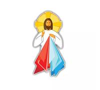 MACMRD Pegatinas De Coche 6,7 Cm * 15,2 Cm Jesucristo Sagrado Corazón Divina Misericordia Religión PVC Coche Pegatina