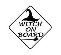 MACMRD Pegatinas De Coche Bruja Creativa A Bordo Pegatinas De Coche Calcomanía De Vinilo Accesorios Decorativos Decoración