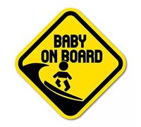 MACMRD Pegatinas De Coche Creativo Surf Bebé A Bordo Coche Pegatina PVC Cuerpo Portátil Decorar Auto Calcomanía Impermeable