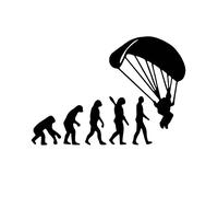 MACMRD Pegatinas De Coche Pegatinas De Vinilo Para Coche, Calcomanía De Evolución Humana, Parapente, Motocicleta, Accesorios Decorativos Creativos