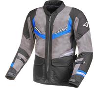 Macna Aerocon Chaqueta textil de moto, negro-gris-azul, tamaño 3XL para Hombres